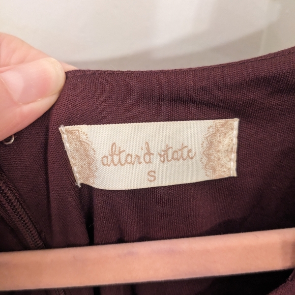 Altar's State Burgundy A-line Dress - Picture 3 of 5